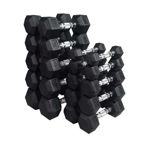 Imagen de Set Mancuernas Hexagonales 1 a 10kg