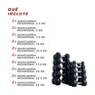 Imagen de Set Plus Mancuernas Hexagonales 2.5 a 25kg