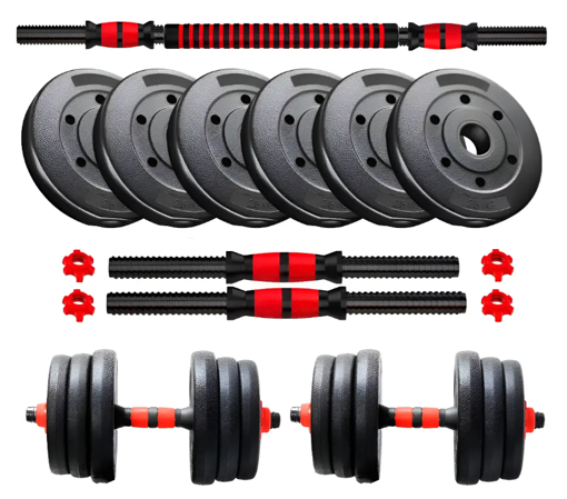 Imagen de Kit Mancuerna y Barra 30kg-4x2.5 + 4x5kg