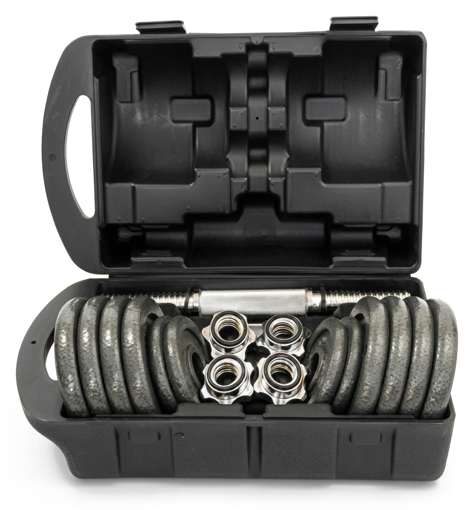 Imagen de Kit discos cromados + barras 20 kgs
