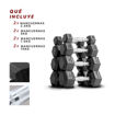 Imagen de Set Plus Mancuernas Hexagonales 2.5 a 10kg